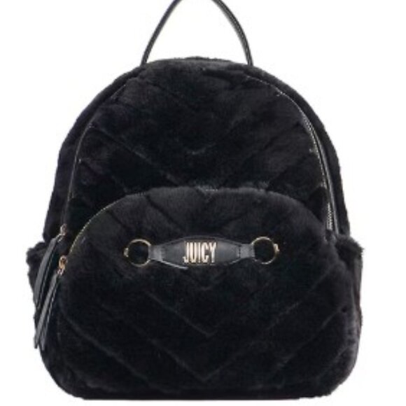 NWT Juicy Couture Love On Top Faux Soft Fur Backpack - Picture 1 of 7